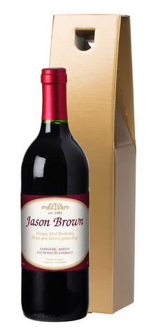 French AC Traditional Red Wine in a Gold Gift Box