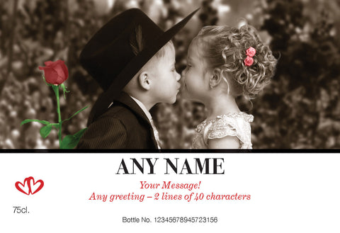 The Valentine Kiss Labels for Rosé Wine (Pack of 12)