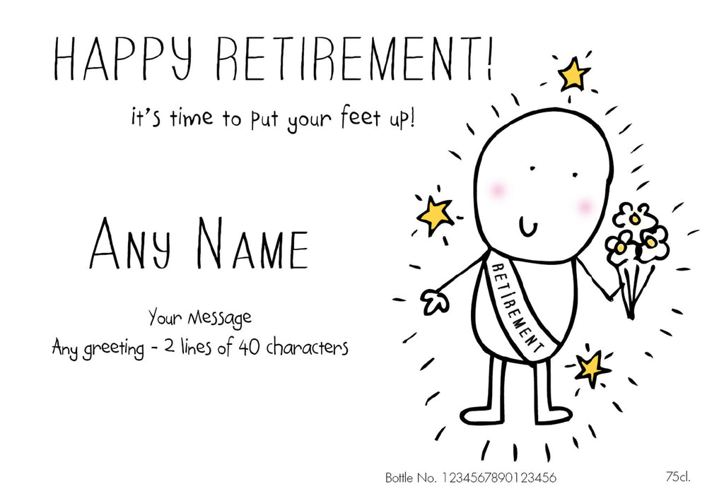 Chilli & Bubble's Retirement Labels for Rosé Wine (Pack of 12)
