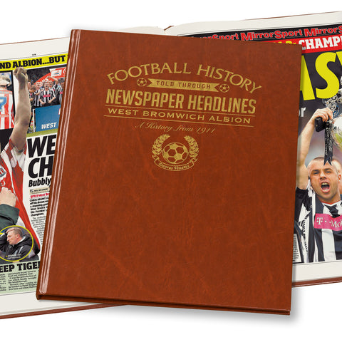 West Bromwich Albion Newspaper Book - Brown Leatherette (Colour Pages)