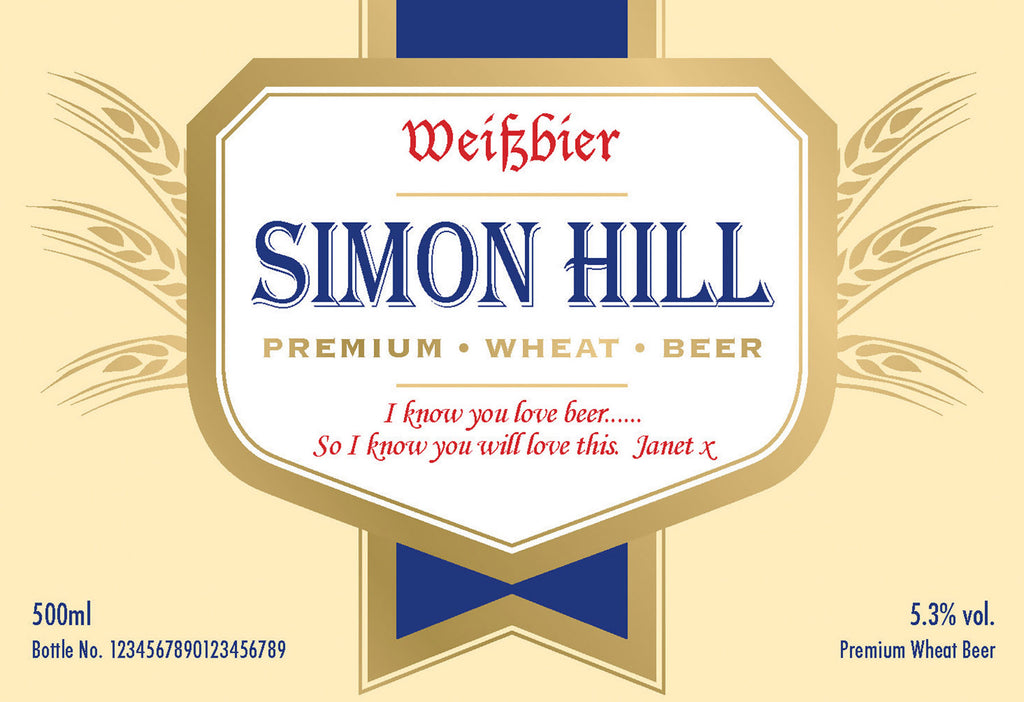 Modern Labels for Wheat Beer (Pack of 2)