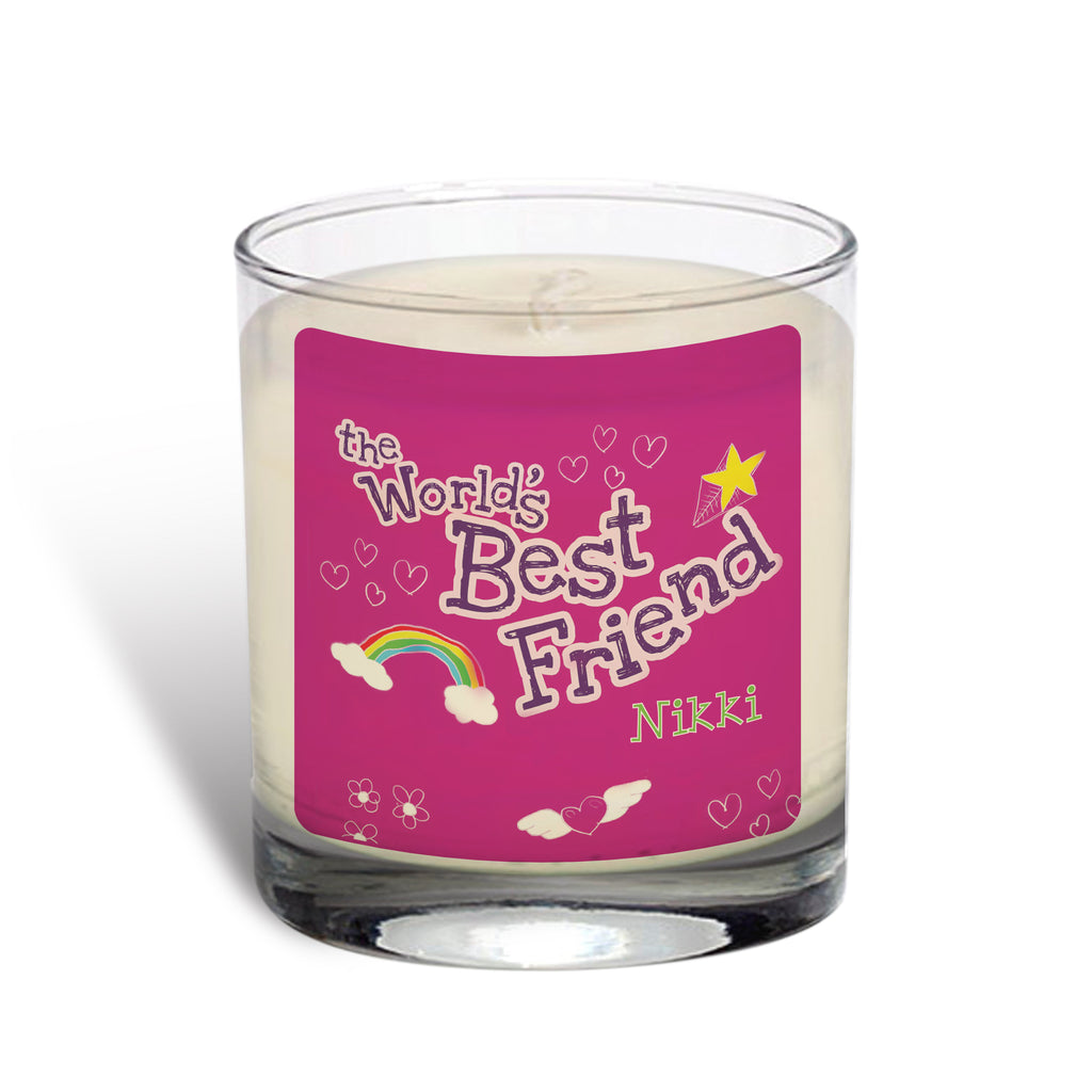 Personalised World's Best Friend Vanilla Scented Candle