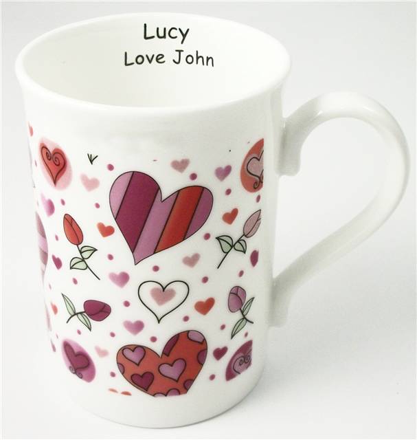 Hearts & Roses Bone China Mug
