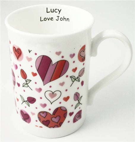 Hearts & Roses Bone China Mug