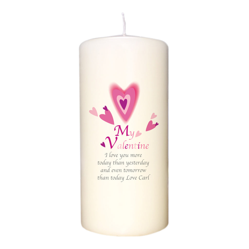 Red Hearts Valentine Candle