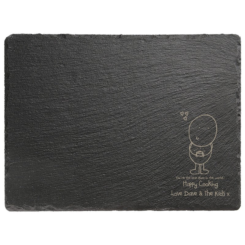 Chilli & Bubble's Mother's Day Rectangle slate cheese board