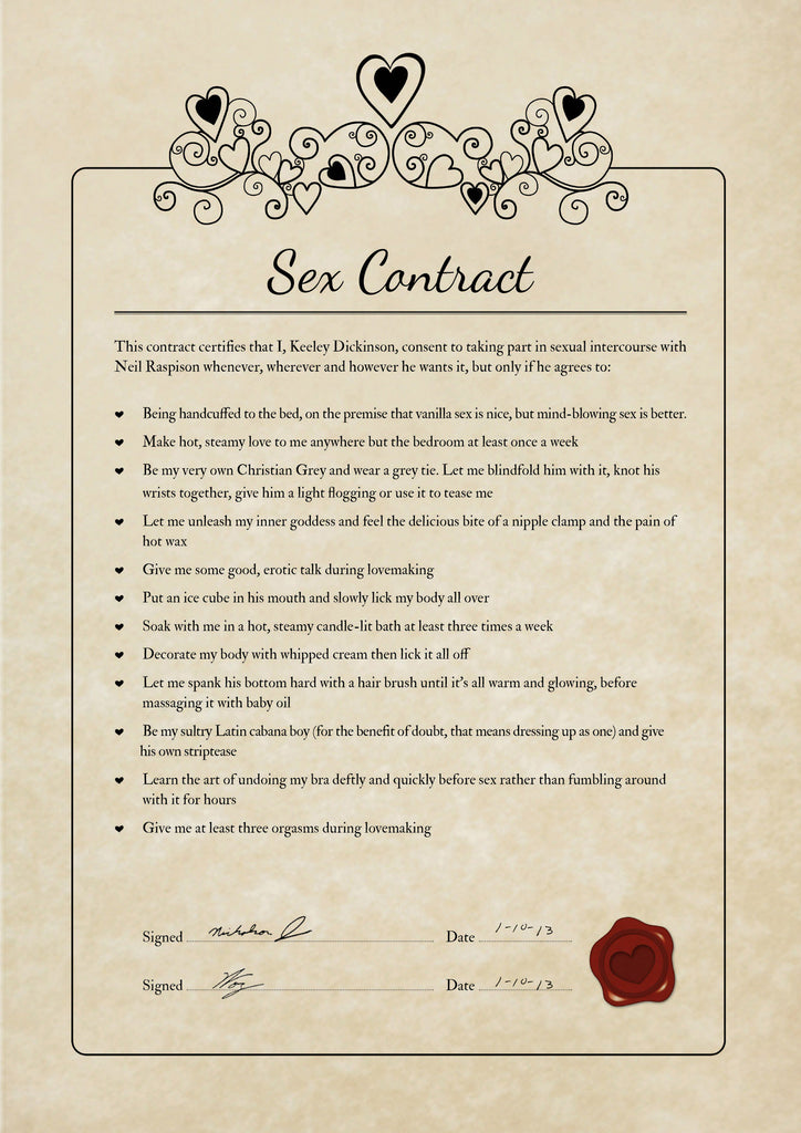 Sexy Contract from a woman