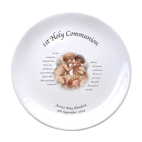 Cherubs Holy Communion 8" Bone China Coupe Plate