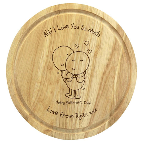 Chilli & Bubbles Valentines round 30cms chopping board