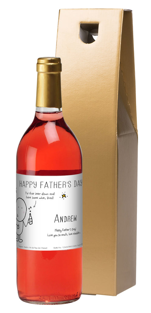 French AC Chilli & Bubble's Father's Day Rosé Wine in a Gold Box