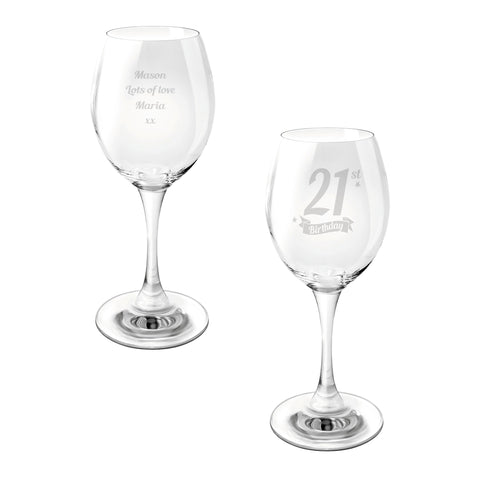 Birthday Banner Wine Glass