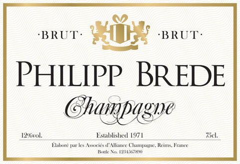 Classic Labels for Champagne (Pack of 2)
