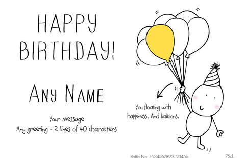 Chilli & Bubble’s Birthday Labels for White Wine