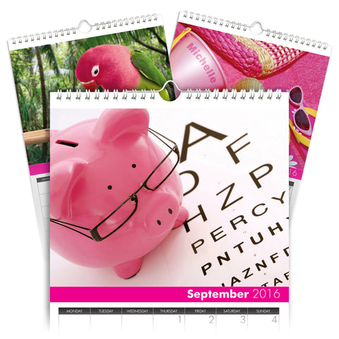 All Things Pink A5 Calendar