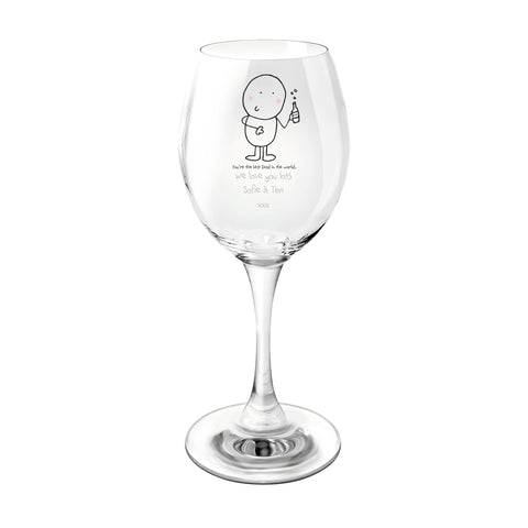 Chilli & Bubbles Best Dad Wine Glass