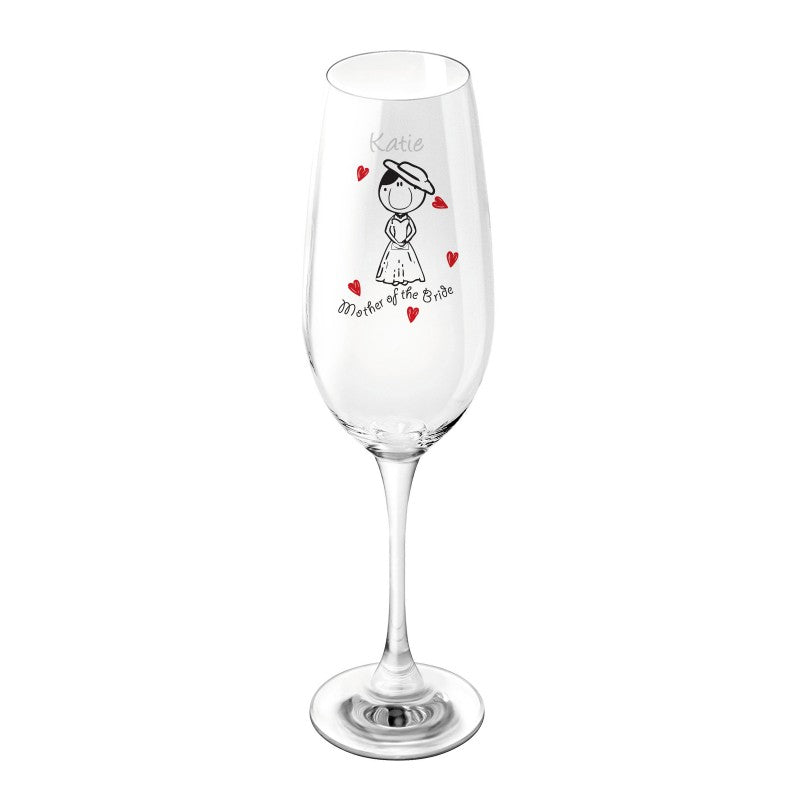 Graffiti Wedding Character Champagne Flute