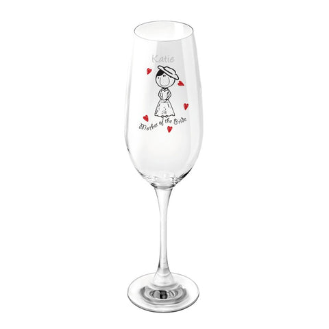 Graffiti Wedding Character Champagne Flute