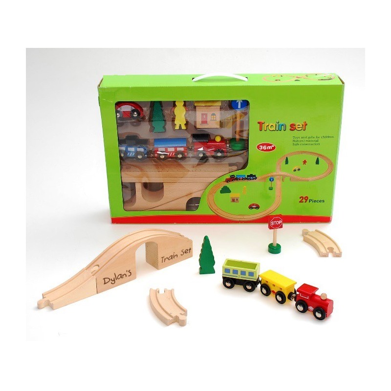 Wooden Train Track Set