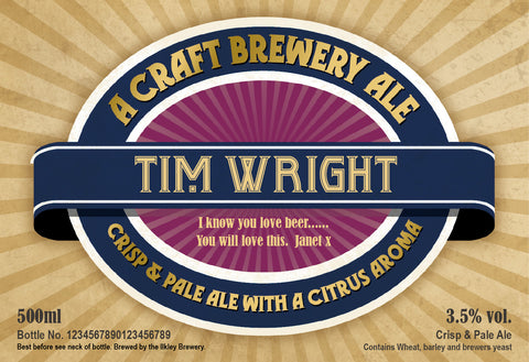Contemporary Labels for Craft Beer (Pack of 2)