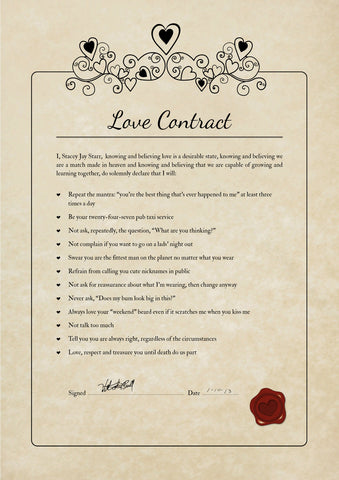 Love Contract from a woman