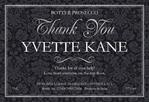 Thank You Floral Prosecco in a Silk Lined Box