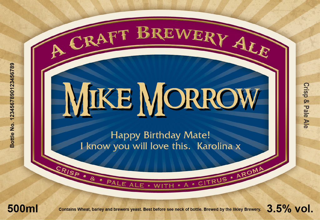 Traditional Labels for Craft Beer (Pack of 2)