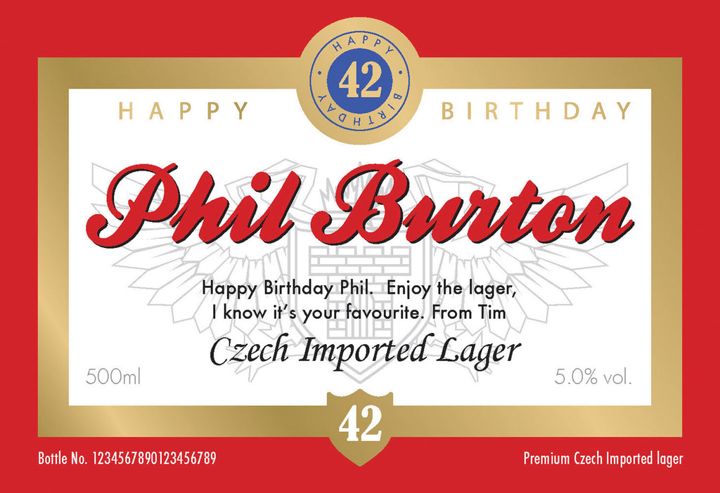 Birthday Labels for Lager (Pack of 12)