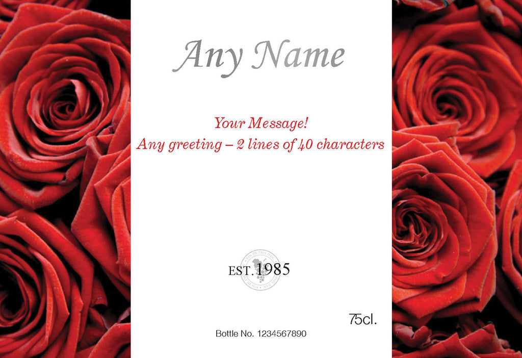 French AC Roses Red Wine in a Silk Lined Box