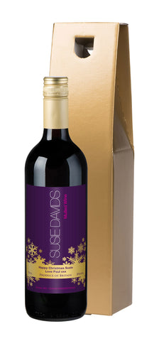Snowflake Mulled Wine in a Gold Gift Box
