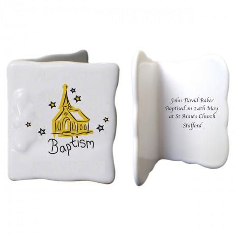 Church Baptism Bone China Message Card