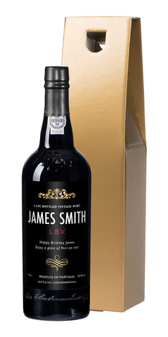 Traditional Black Port in a Gold Gift Box