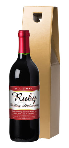 French AC 40th Anniversary Red Wine in a Gold Box