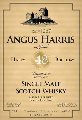 Birthday Labels for Single Malt Whisky (Pack of 12)