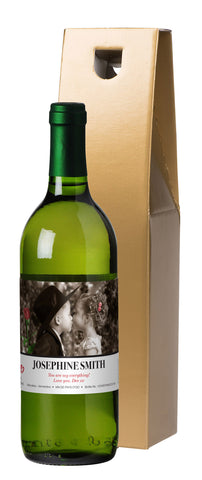French AC The Valentine Kiss White Wine in a Gold Box