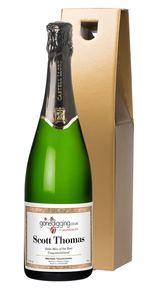Corporate Framed Cava in a Gold Gift Box