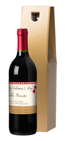 French AC Kiss Me Valentine Red Wine in a Gold Gift Box