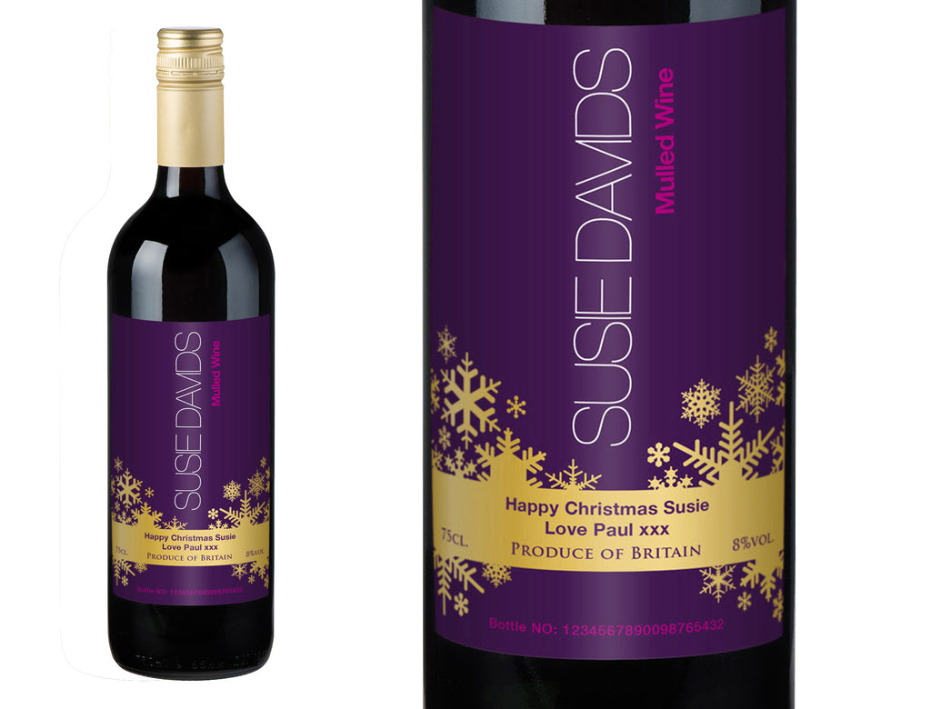 Snowflake Personalised Mulled Wine