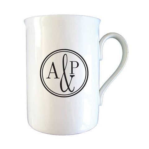 Monogram Circle Bone China Mug