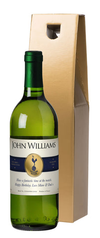 French AC Spurs Blue Band White Wine in a Gold Box