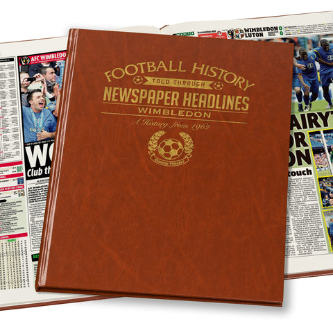 Wimbledon Newspaper Book - Brown Leatherette (Colour Pages)