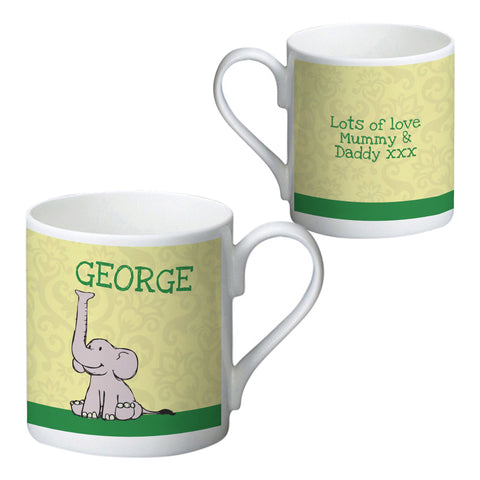 Baby Boy Elephant Bone China Mug