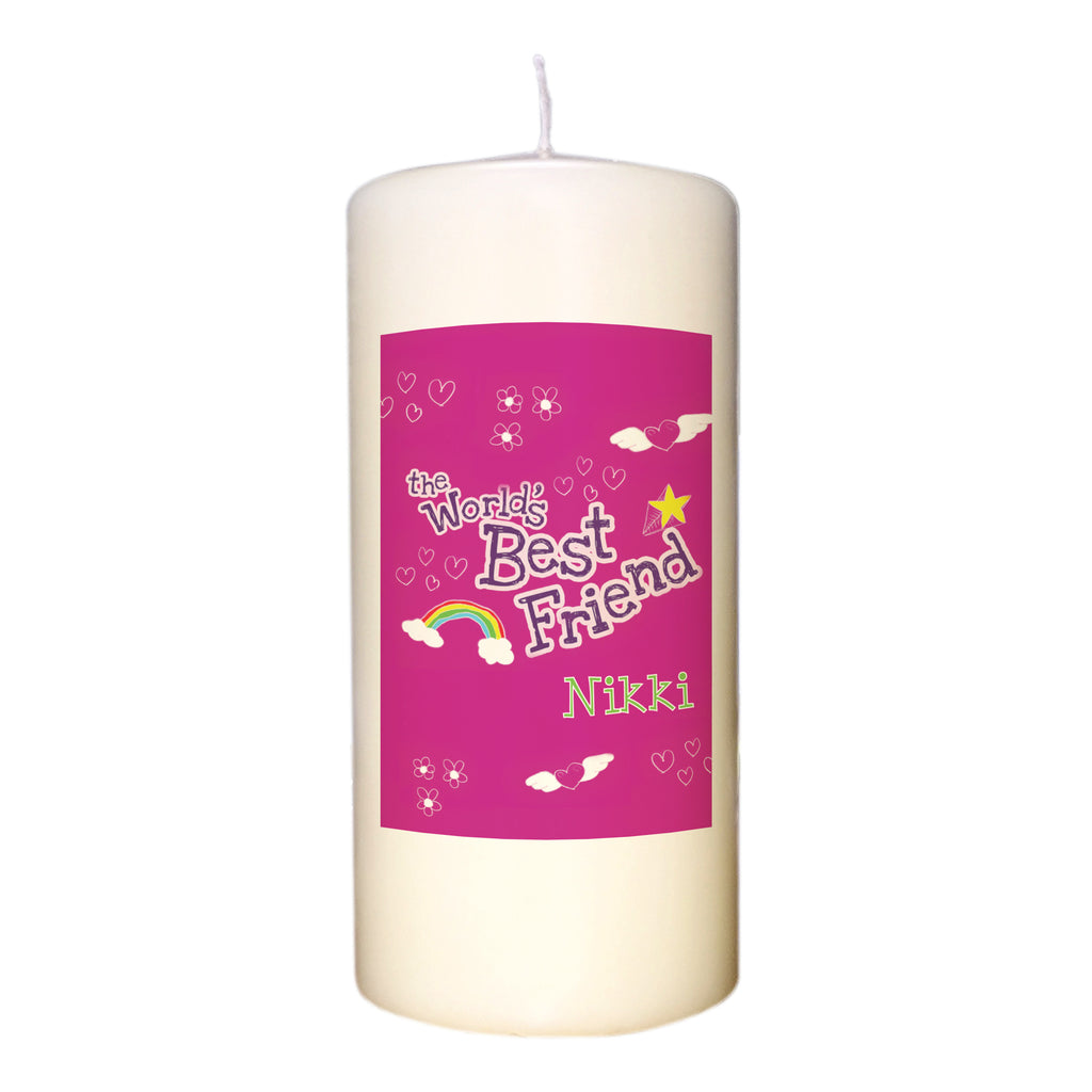 Personalised World's Best Friend Ivory Candle