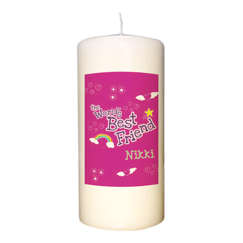 Personalised World's Best Friend Ivory Candle