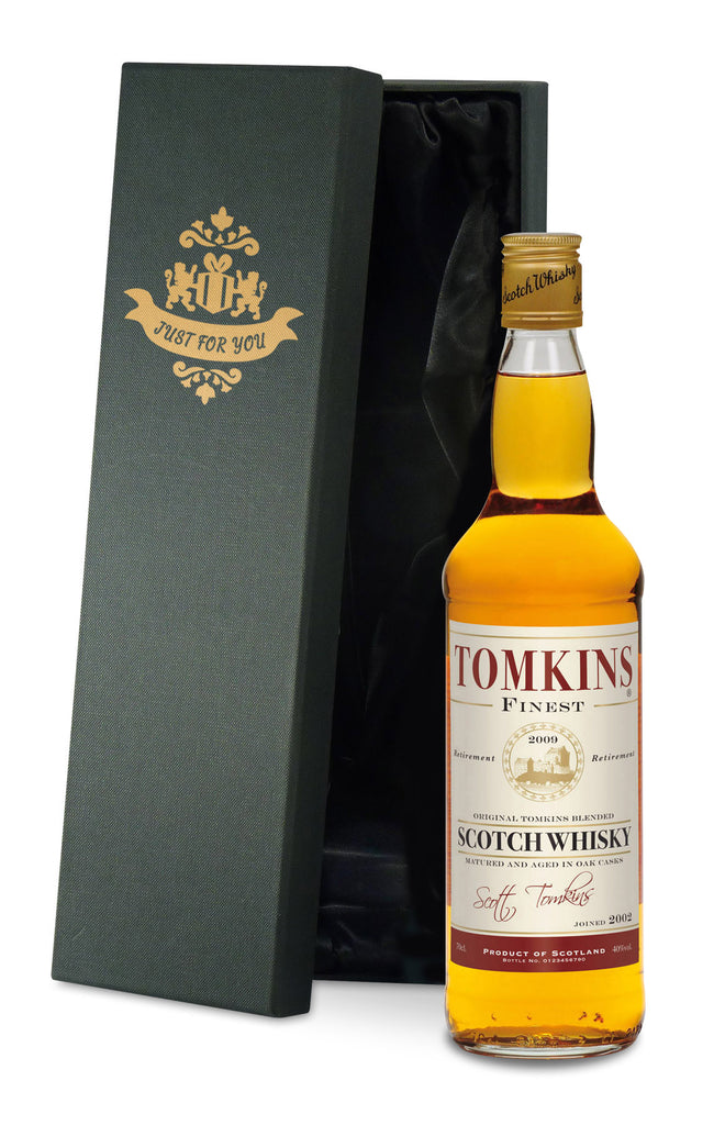 Retirement Blended Whisky in a Silk-lined box