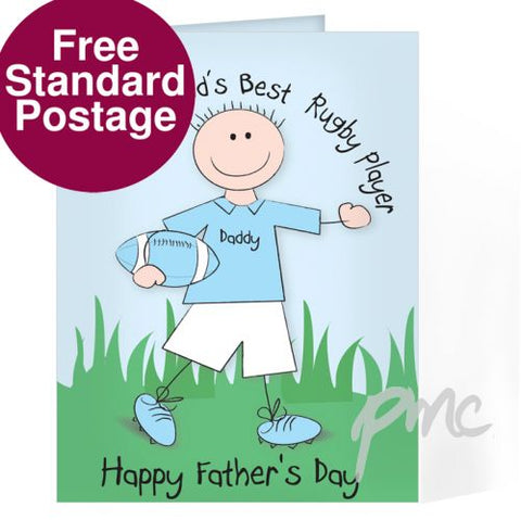 Personalised Worlds Best Rugby Player Card