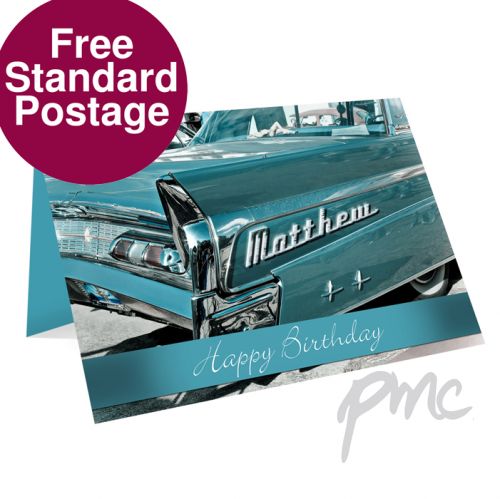 Personalised Retro Car Card