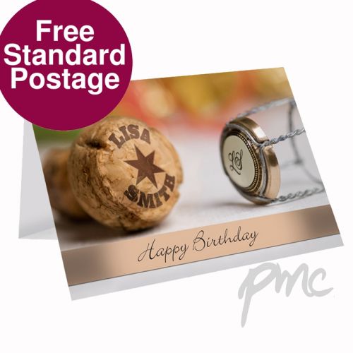 Personalised Champagne Card