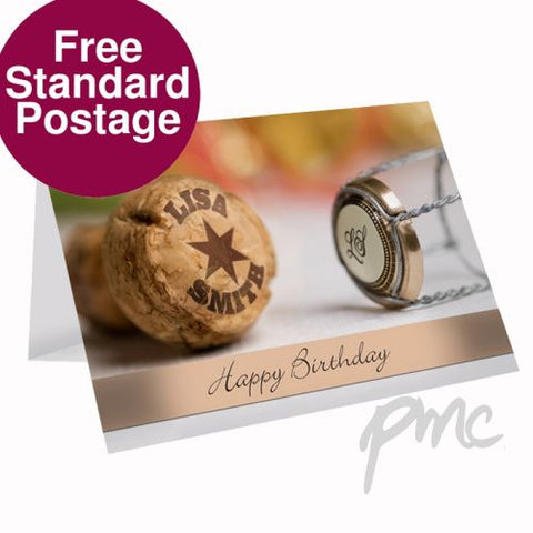 Personalised Champagne Card