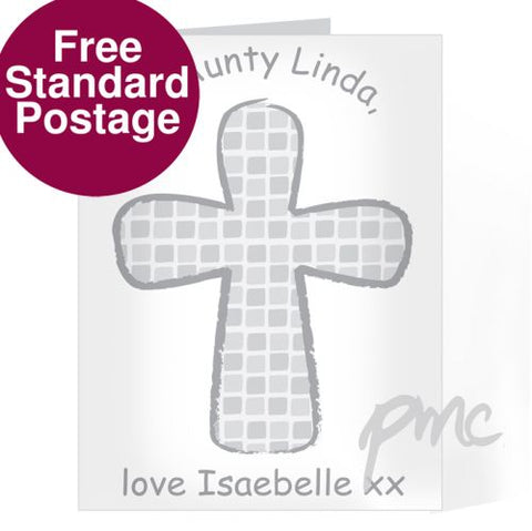 Personalised Grey Godparent Card
