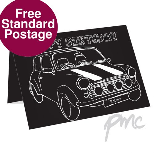 Personalised Black & White Mini Card